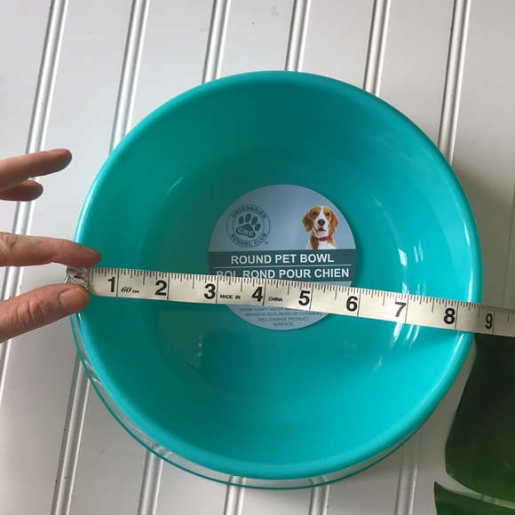 Turquoise blue green dog pet dish - Picture 3 of 5